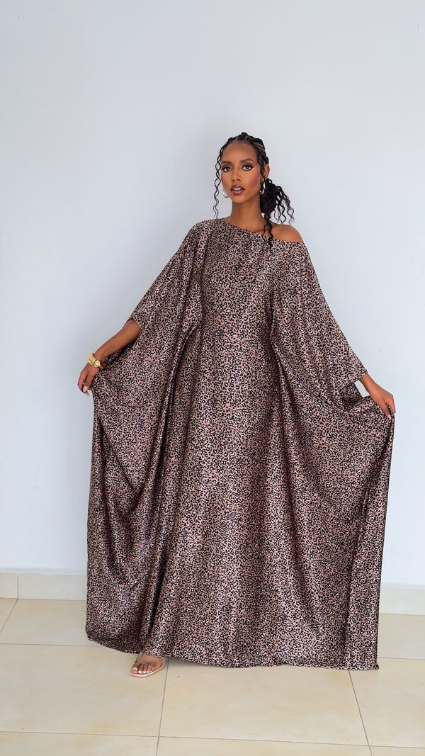 Plum Leopard Kaftan (Dress)