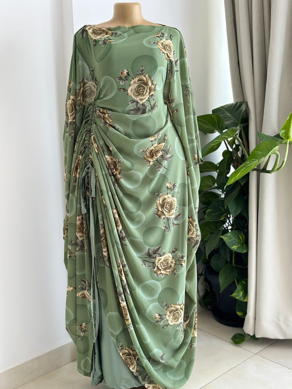 Olive Bloom Kaftan (Dress)