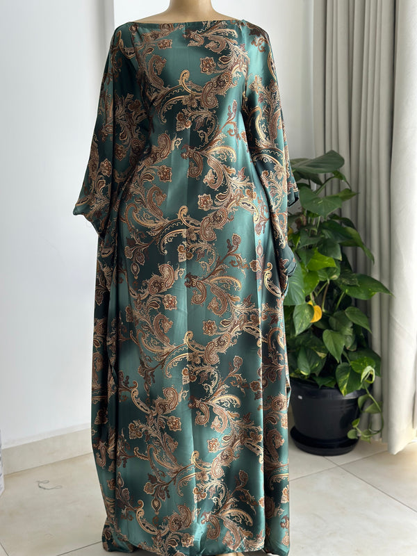 Majestic Paisely Kaftan - Silk Maxi Dress